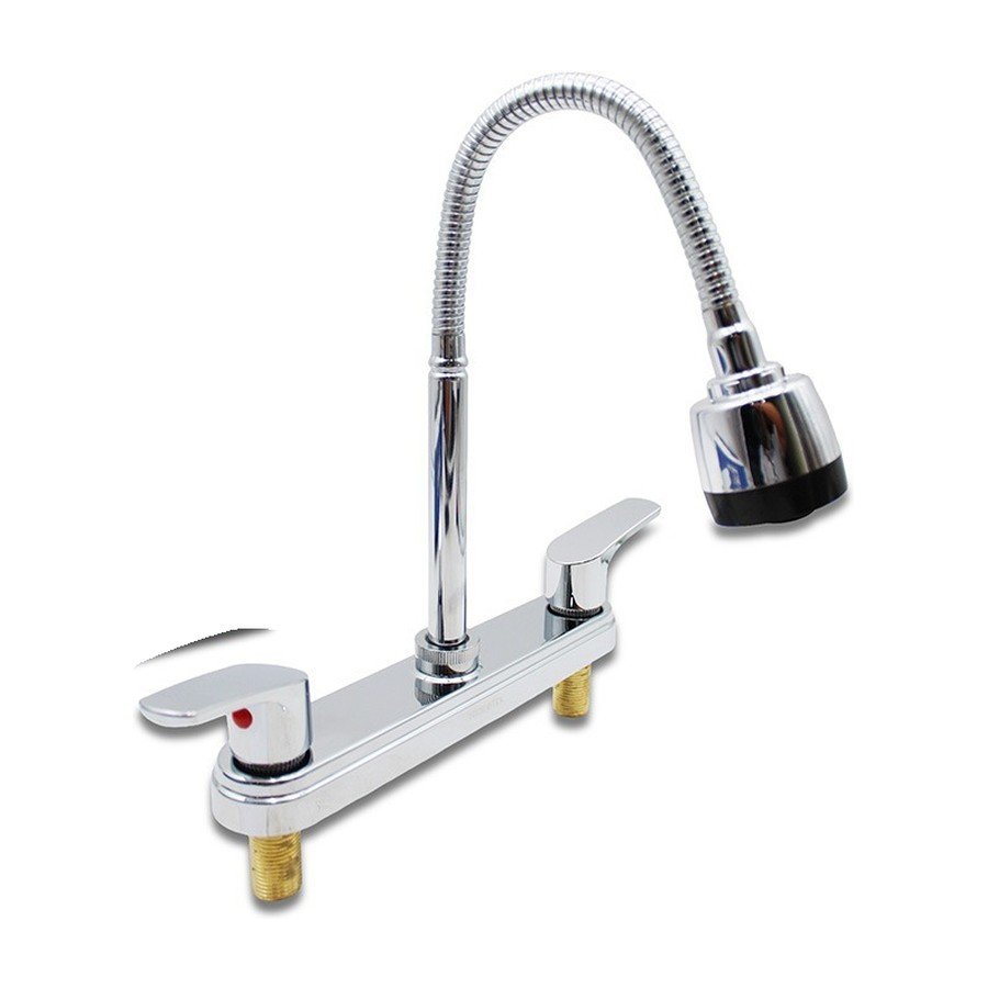 Grifo cuello flexible para fregadero 8"