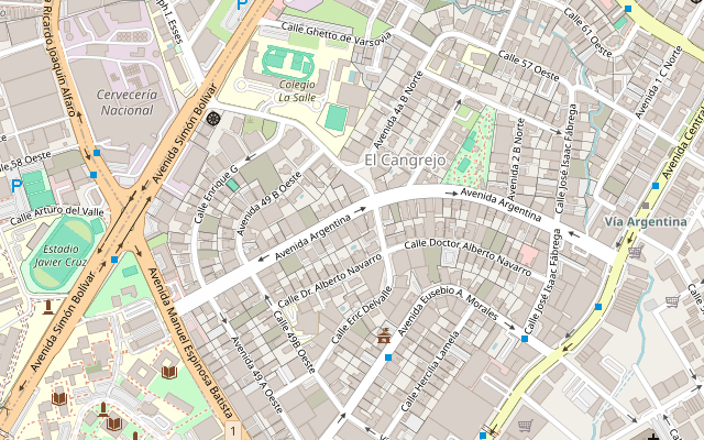 Mapa de la zona de La Locería